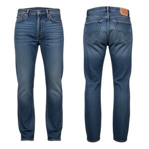 Levis 501 Straight Leg Jeans 36x30 Blue Medium Wash Whiskered Denim Mens